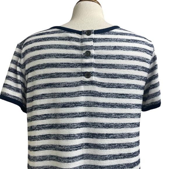 Market & Spruce navy & white striped knit dress LP - Picture 4 of 8